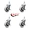Service Caster 3 Inch Thermoplastic Wheel 5/16 Threaded Stem Caster Set with Brakes SCC, 4PK SCC-TS05S310-TPRS-SLB-5161815-4 - alternate 2